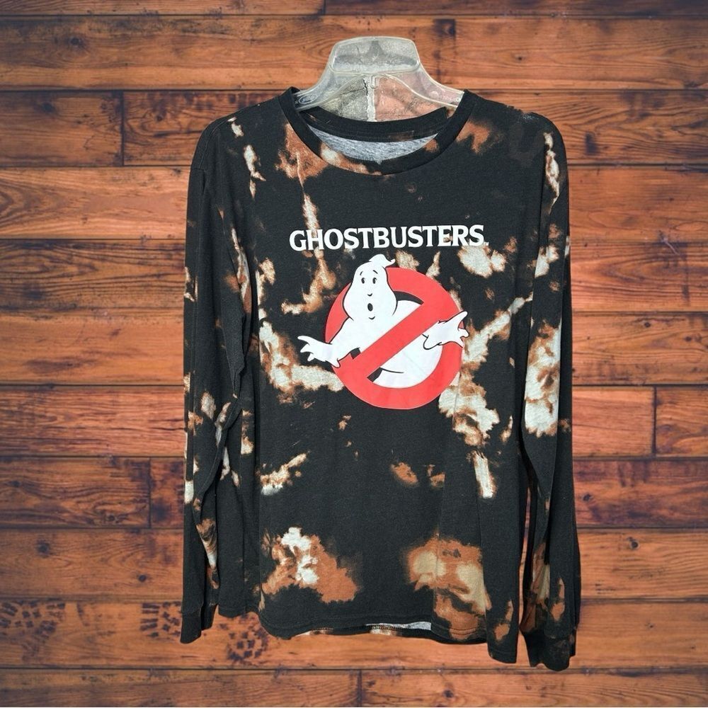 5 for $25🔥MAD Ghostbusters Acid Washed Long Sleeve T-Shirt Juniors XL (15-17)‎